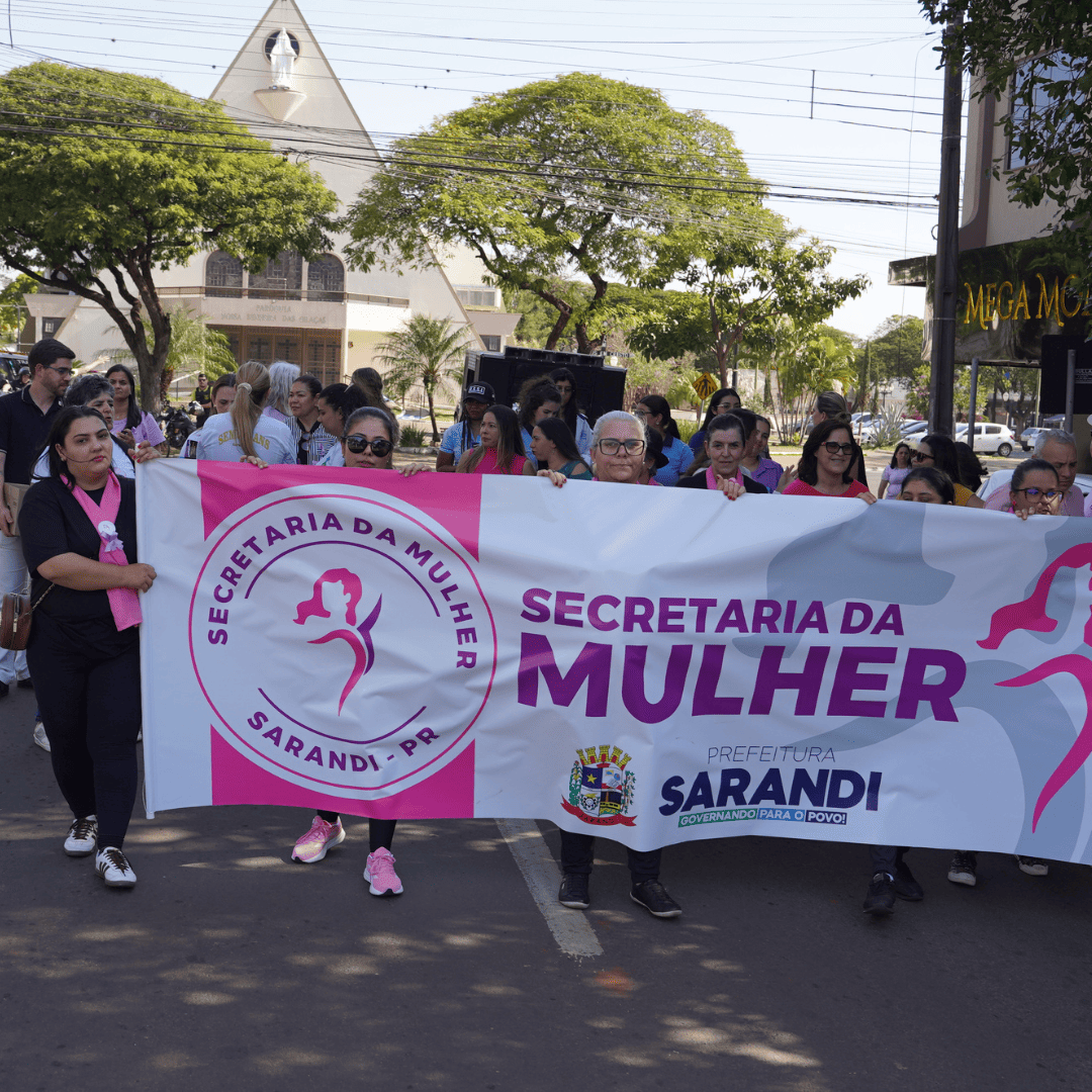 Blitz Educativa do Agosto Lilás conscientiza população sobre violência contra a mulher em Sarandi